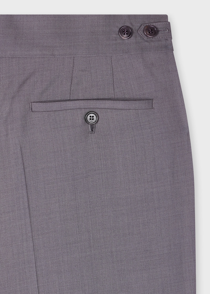 Paul Smith Lavender Overdyed Melange Wool Pleated Trousers outlook