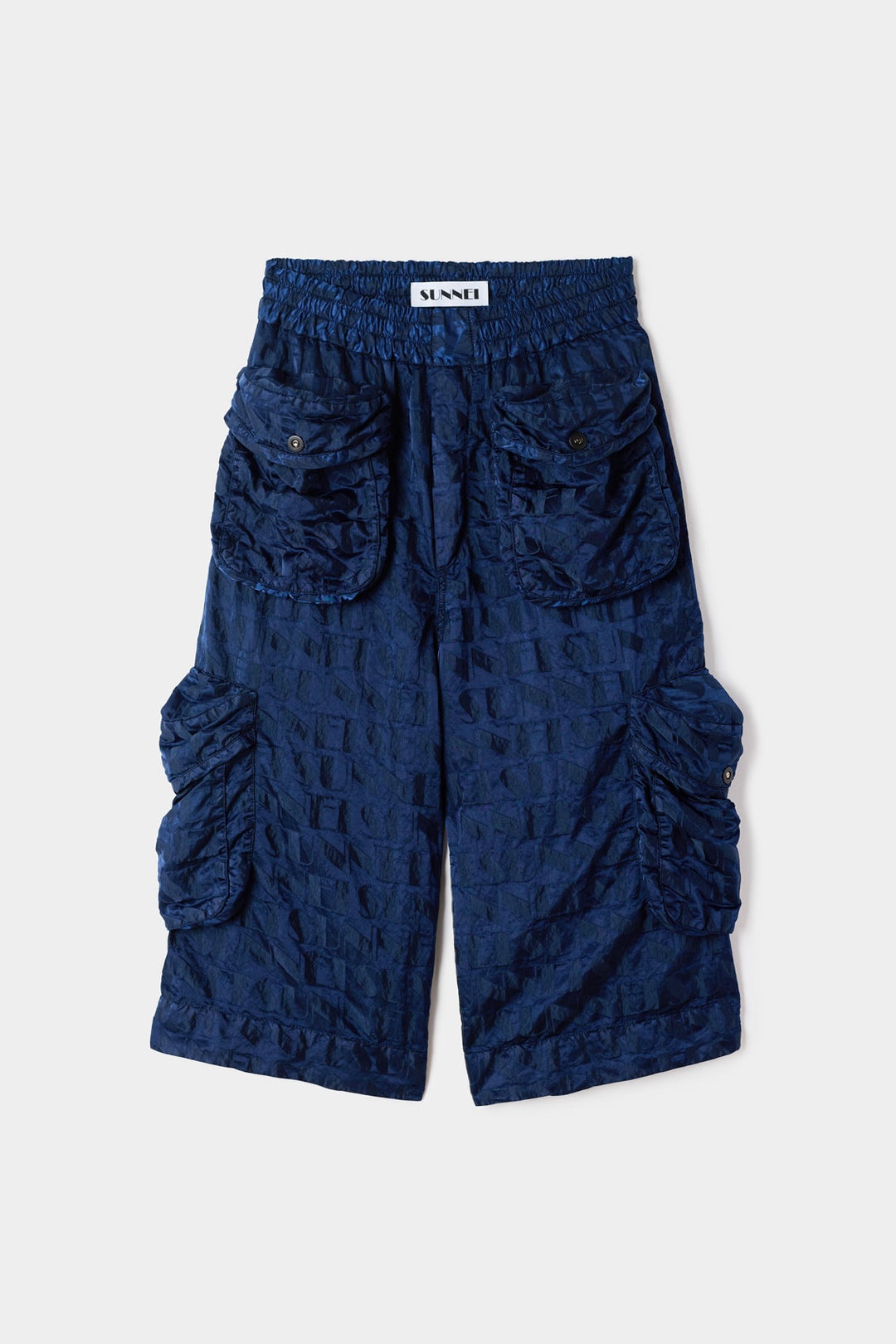 ALLOVER SHORT ELASTIC PANTS / blue - 2