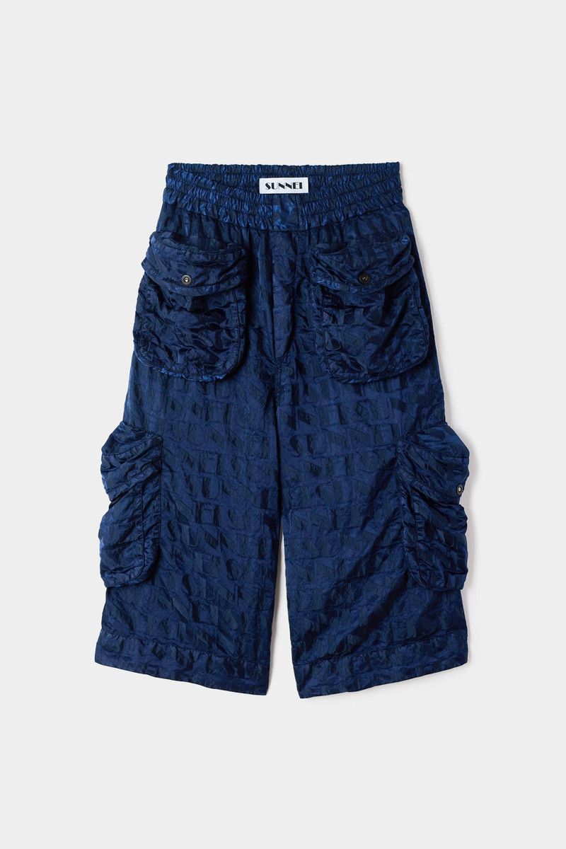 SUNNEI ALLOVER SHORT ELASTIC PANTS / blue outlook