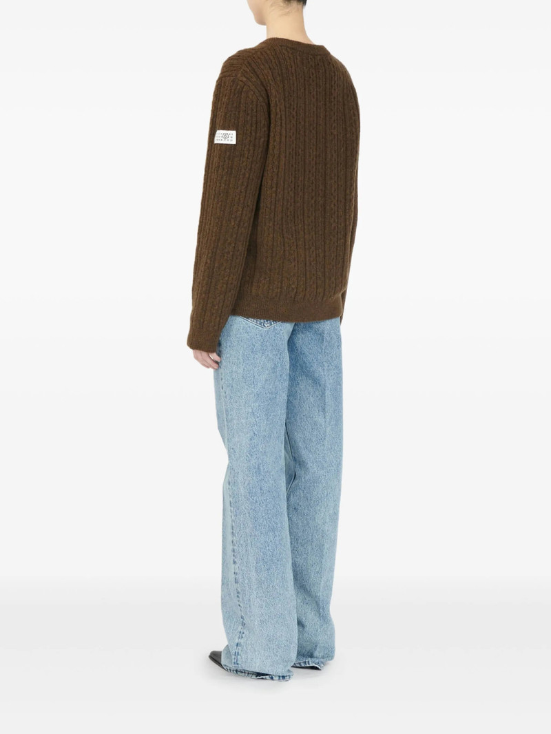 Mm6 Maison Margiela V-neck Ribbed Sweater 5