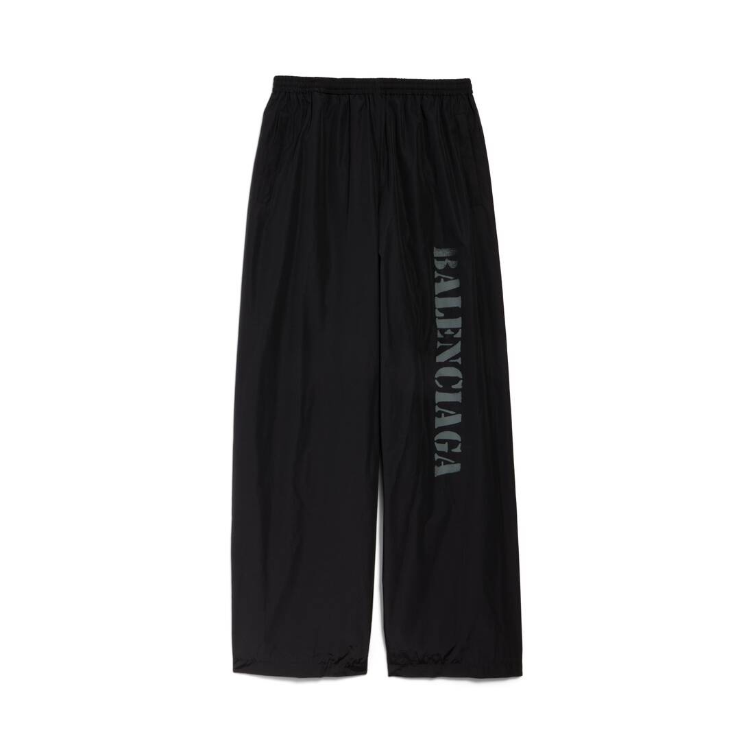 Men's Stencil Type Tracksuit Pants in Black - 1