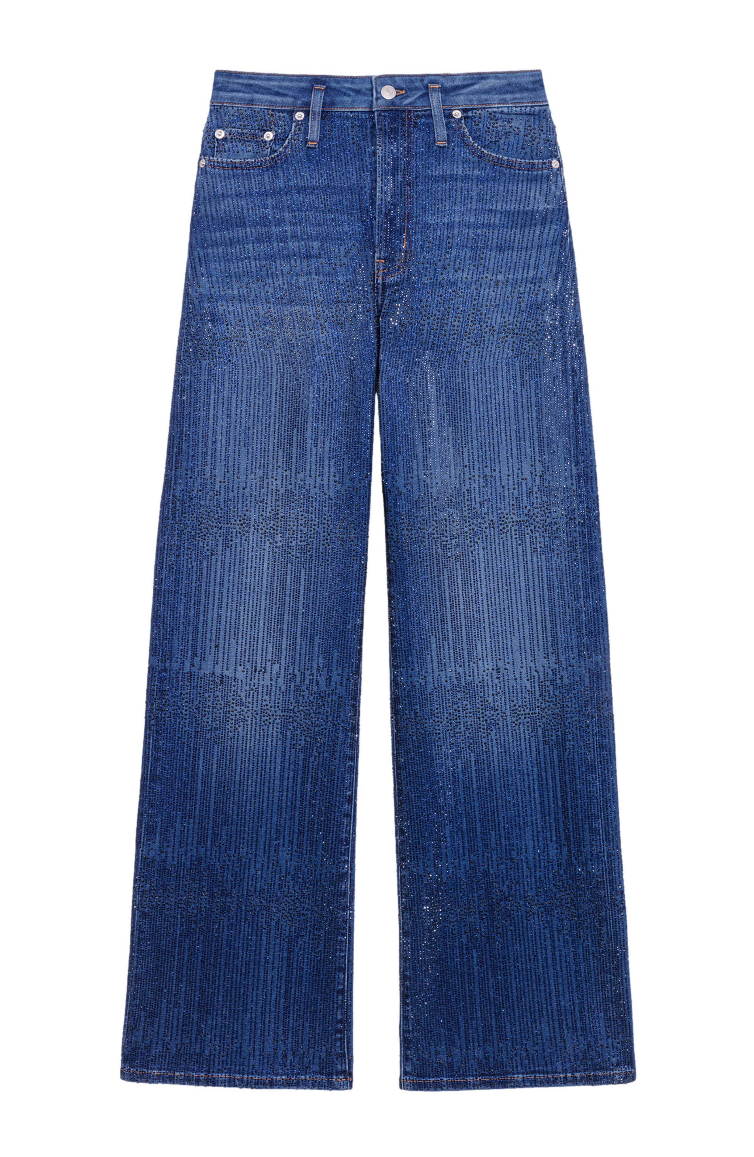 maje Rhinestone jeans in Blue at Nordstrom - 8