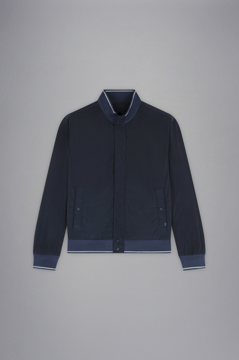 GARMENT DYED STRETCH ECONYL® NYLON BOMBER JACKET 1