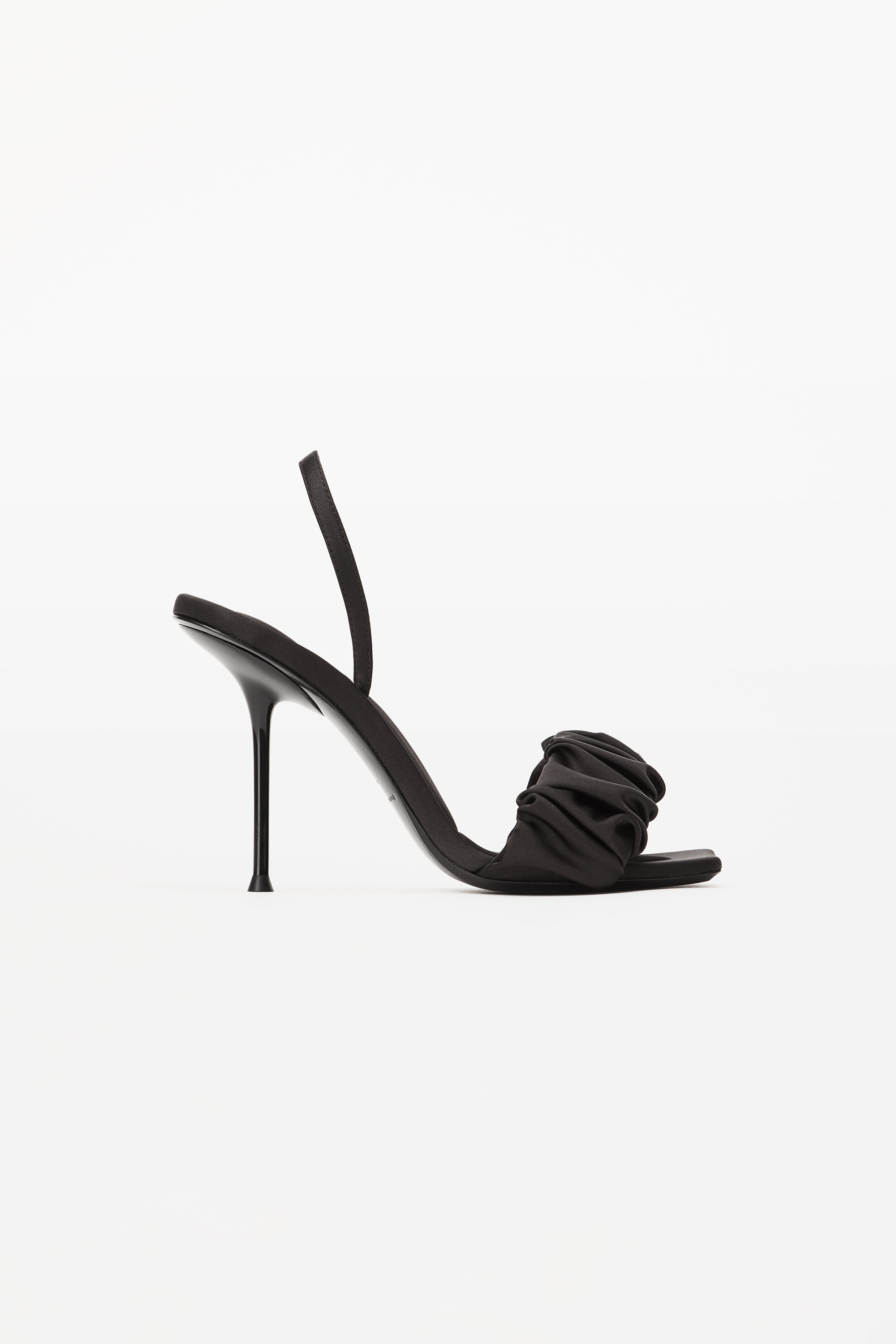 JULIE SCRUNCHIE SLINGBACK HEEL IN SATIN - 1