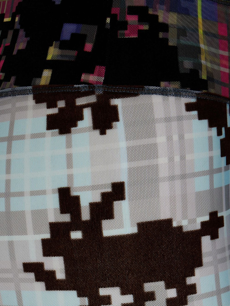 mesh checked leggings 3