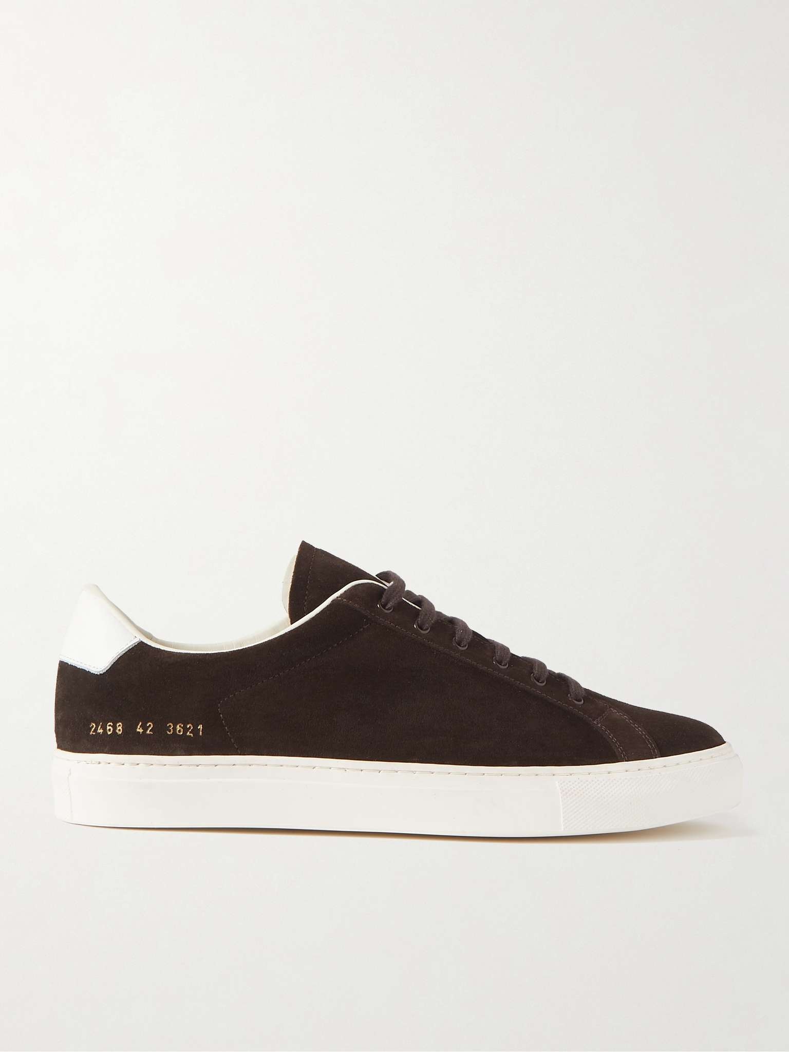 Retro Classic Leather-Trimmed Waxed-Suede Sneakers - 1