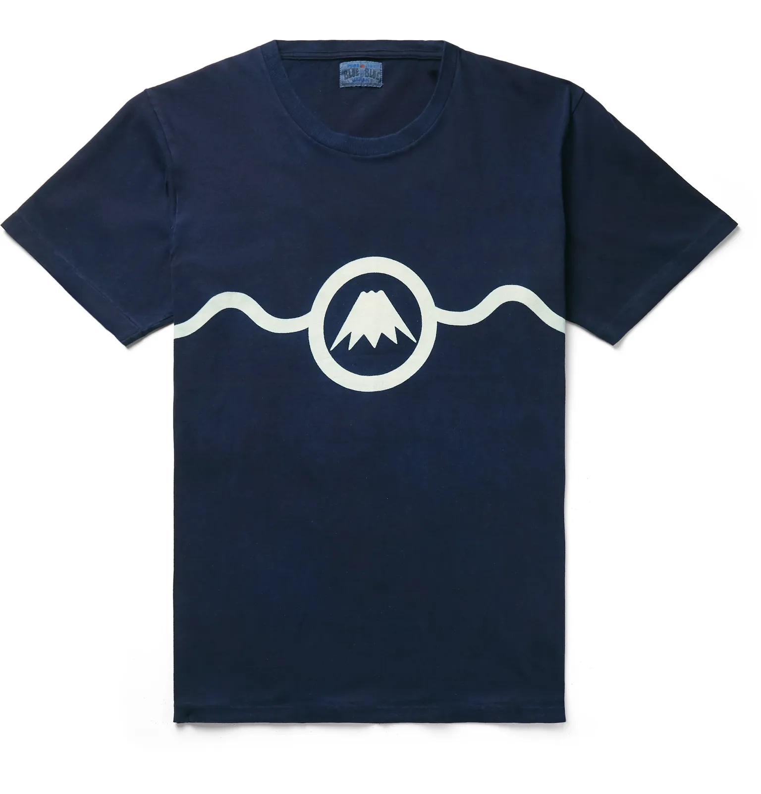 Indigo-Dyed Printed Cotton-Jersey T-Shirt - 1