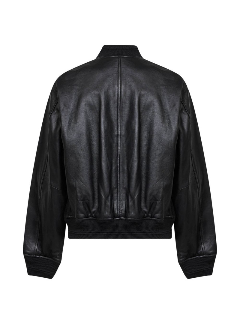 Diesel zip-up leather jacket outlook
