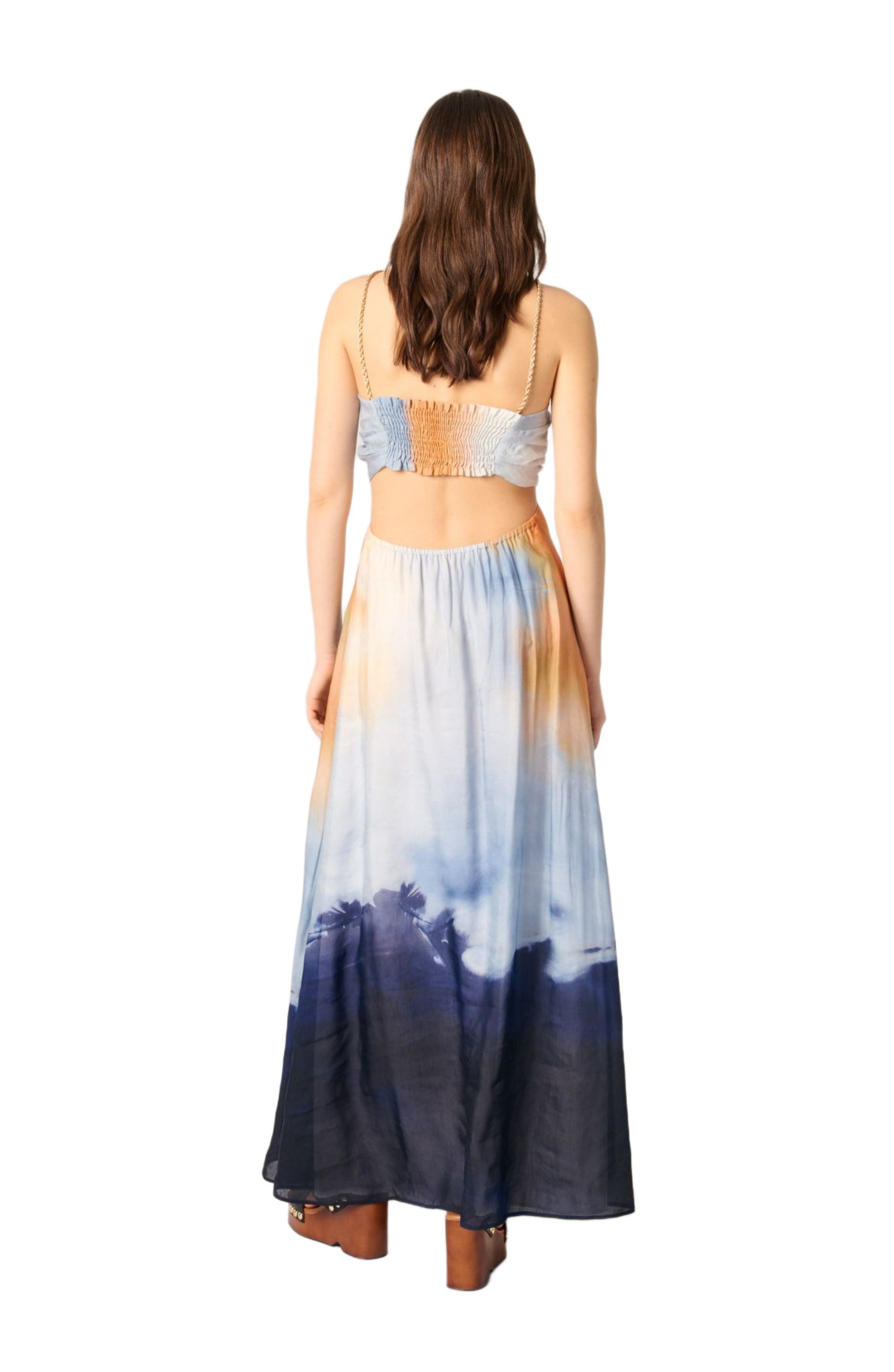 maje Tie-dye maxi dress in Blue Tie And Dye Print at Nordstrom - 2