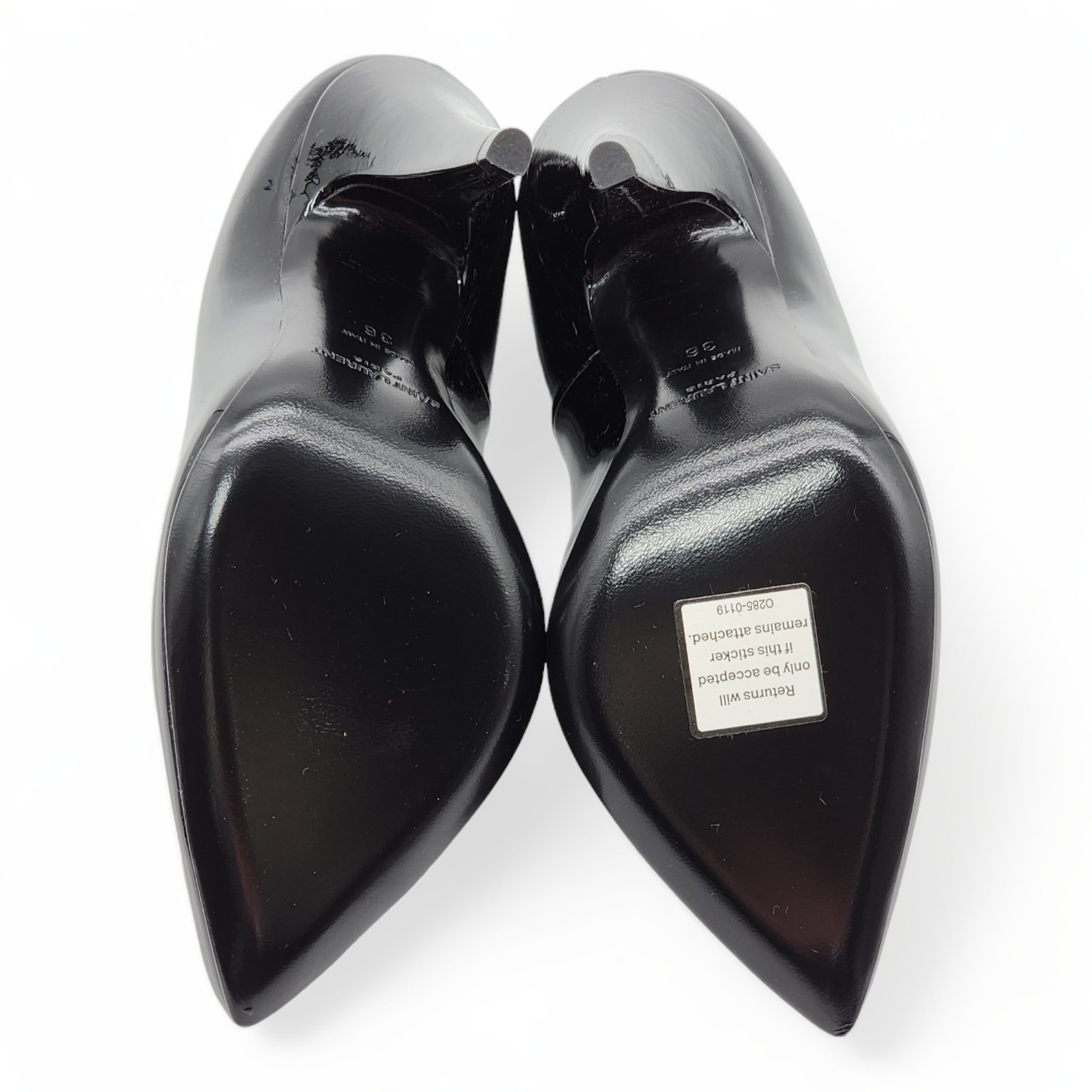 Saint Laurent Teddy Patent Leather Pumps Heels Shoes - 6