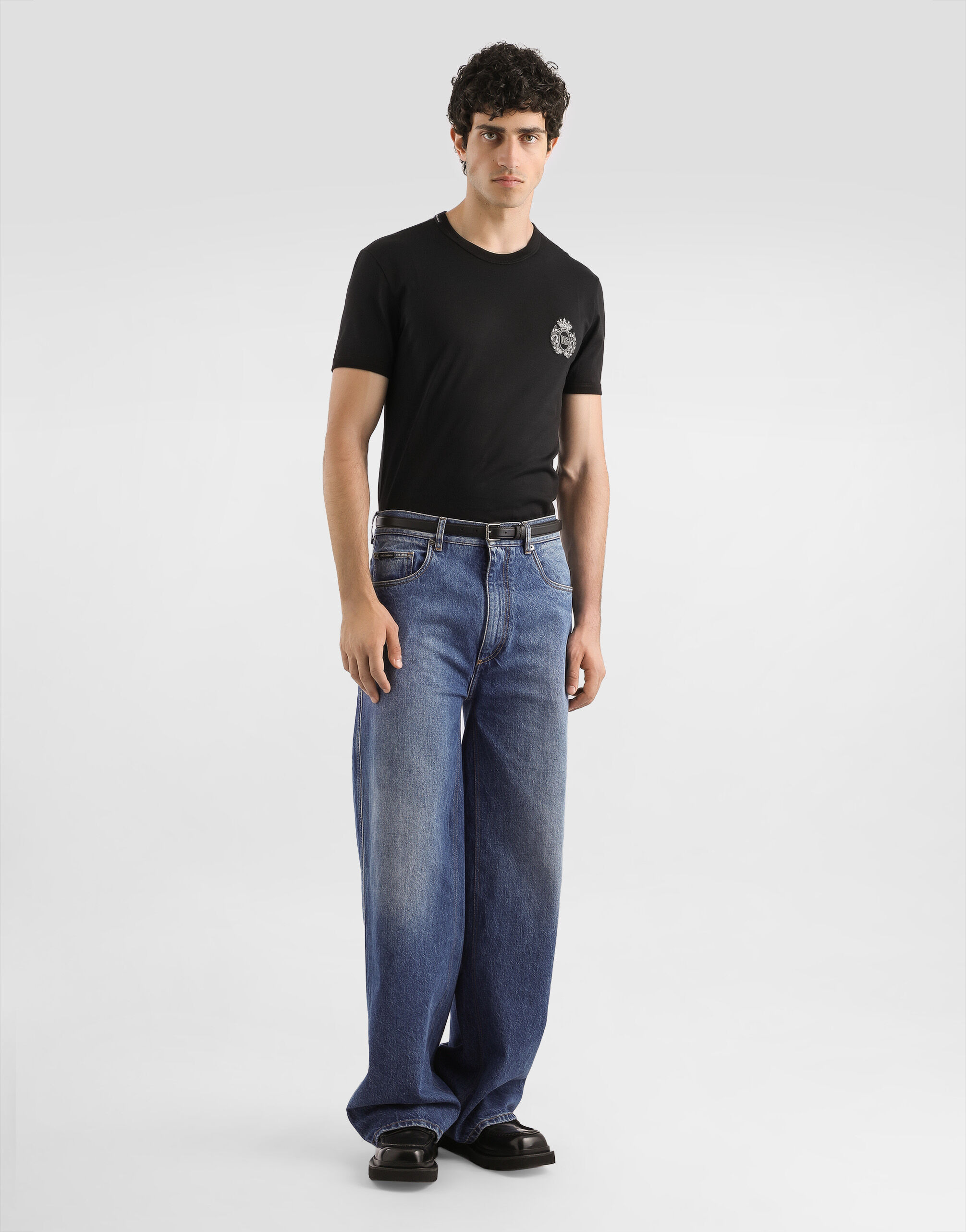 Cotton t-shirt with heraldic patch - 2