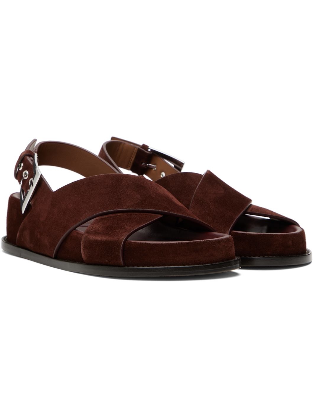 Brown Brooklyn Flat Sandals - 4