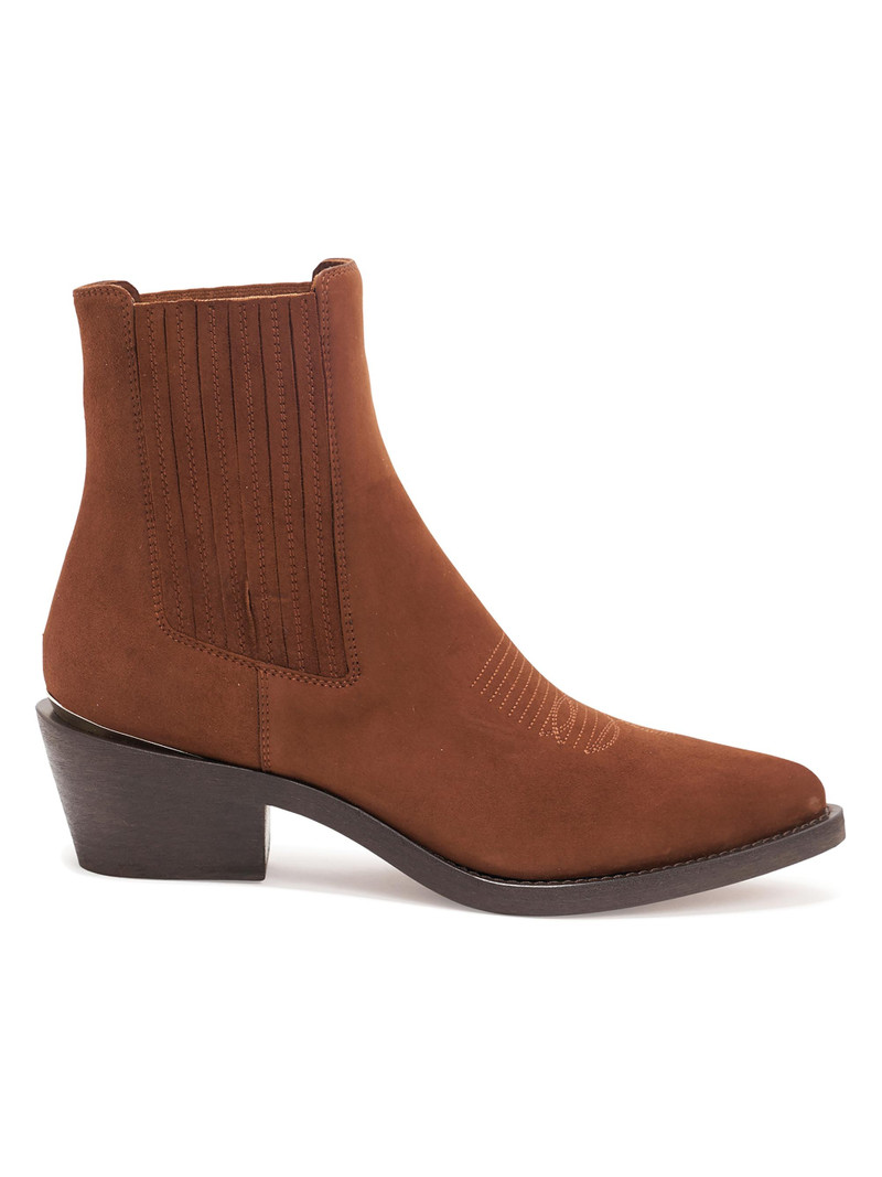 Women's 55MM Loulou Suede Ankle Boots - Cioccolato 1