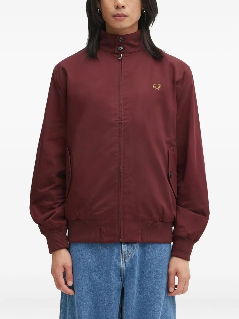 Harrington logo-embroidered jacket - 1