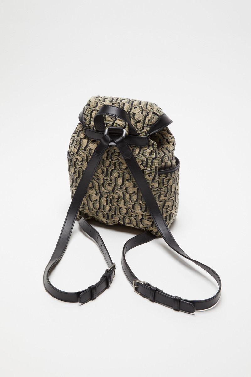 Mini backpack monogram - Beige/black 5