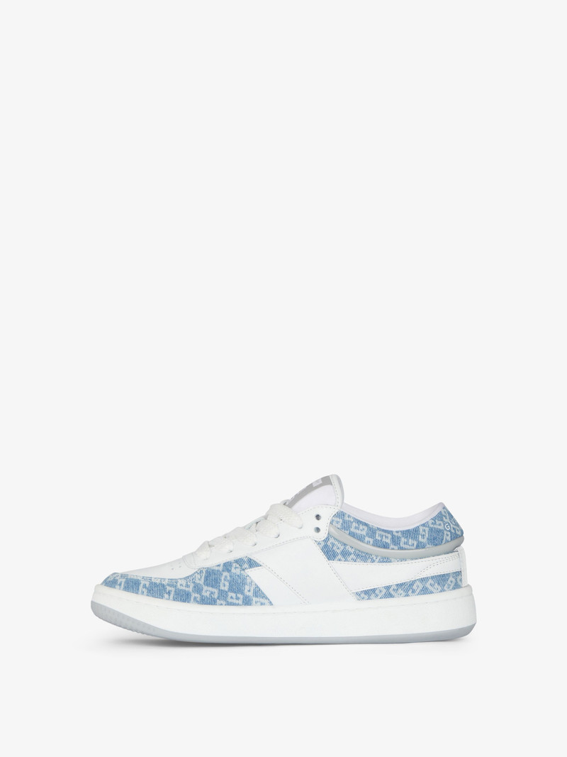 Givenchy G MOVE SNEAKERS IN MIXED LEATHERS AND DENIM MONOGRAM 72 outlook