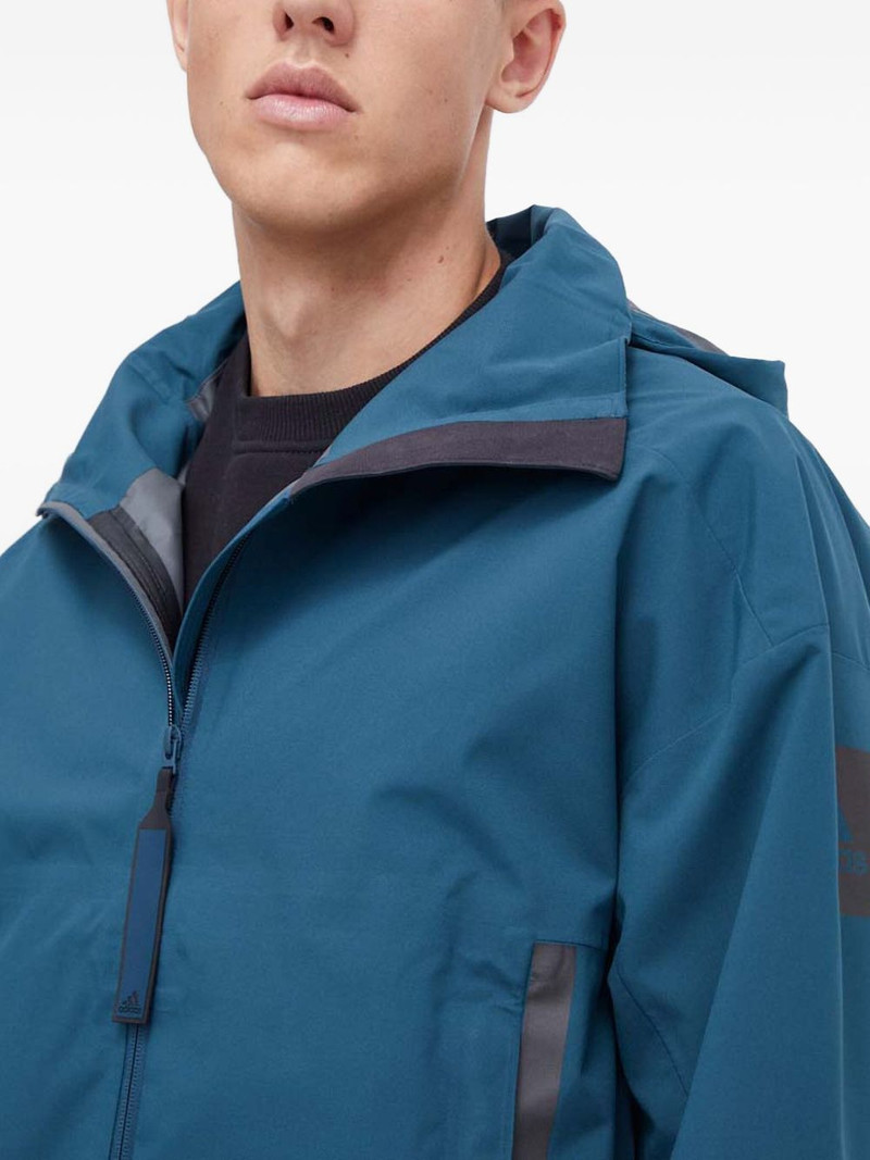 hooded logo-print jacket 4
