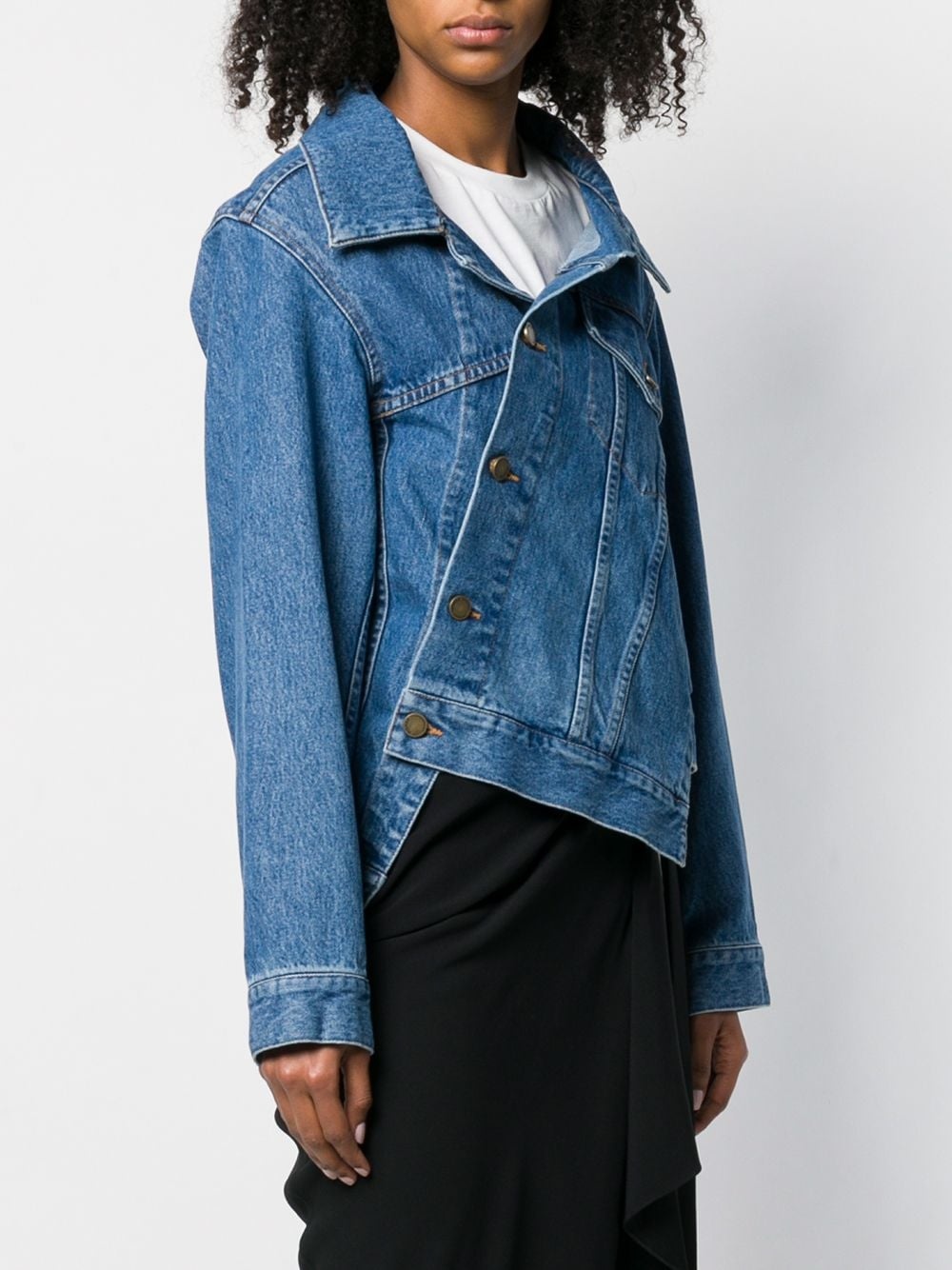 twisted denim jacket - 3