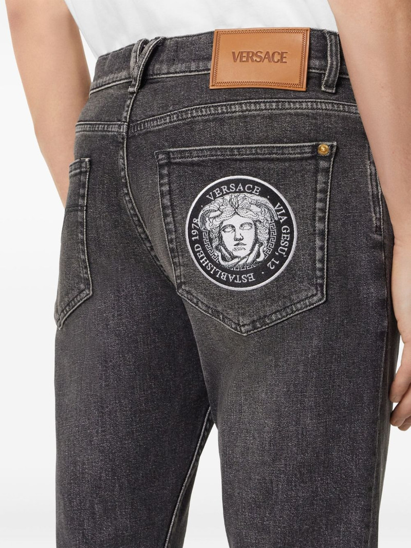 La Medusa embroidery-detail jeans 5