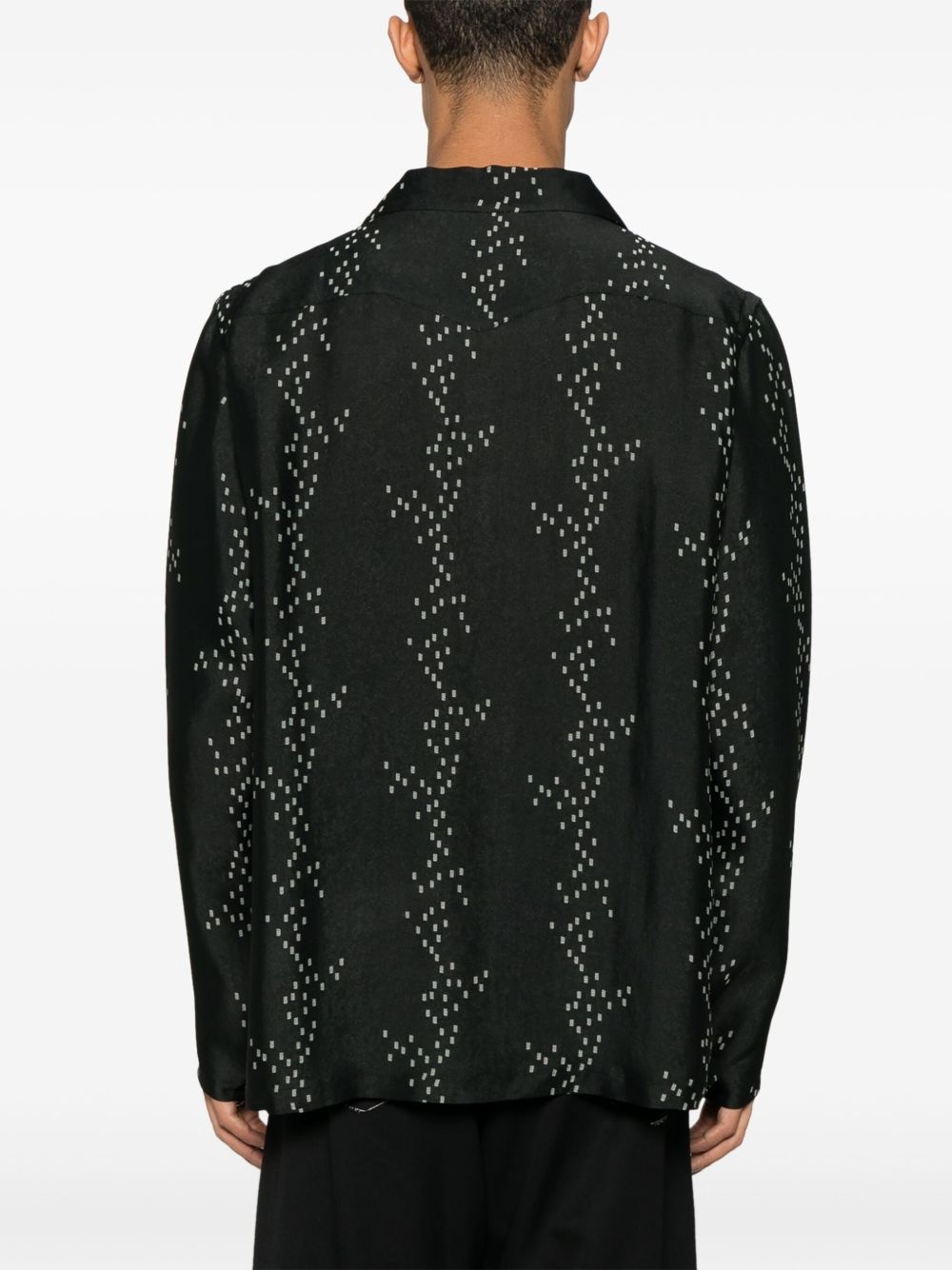 patterned-jacquard shirt - 4