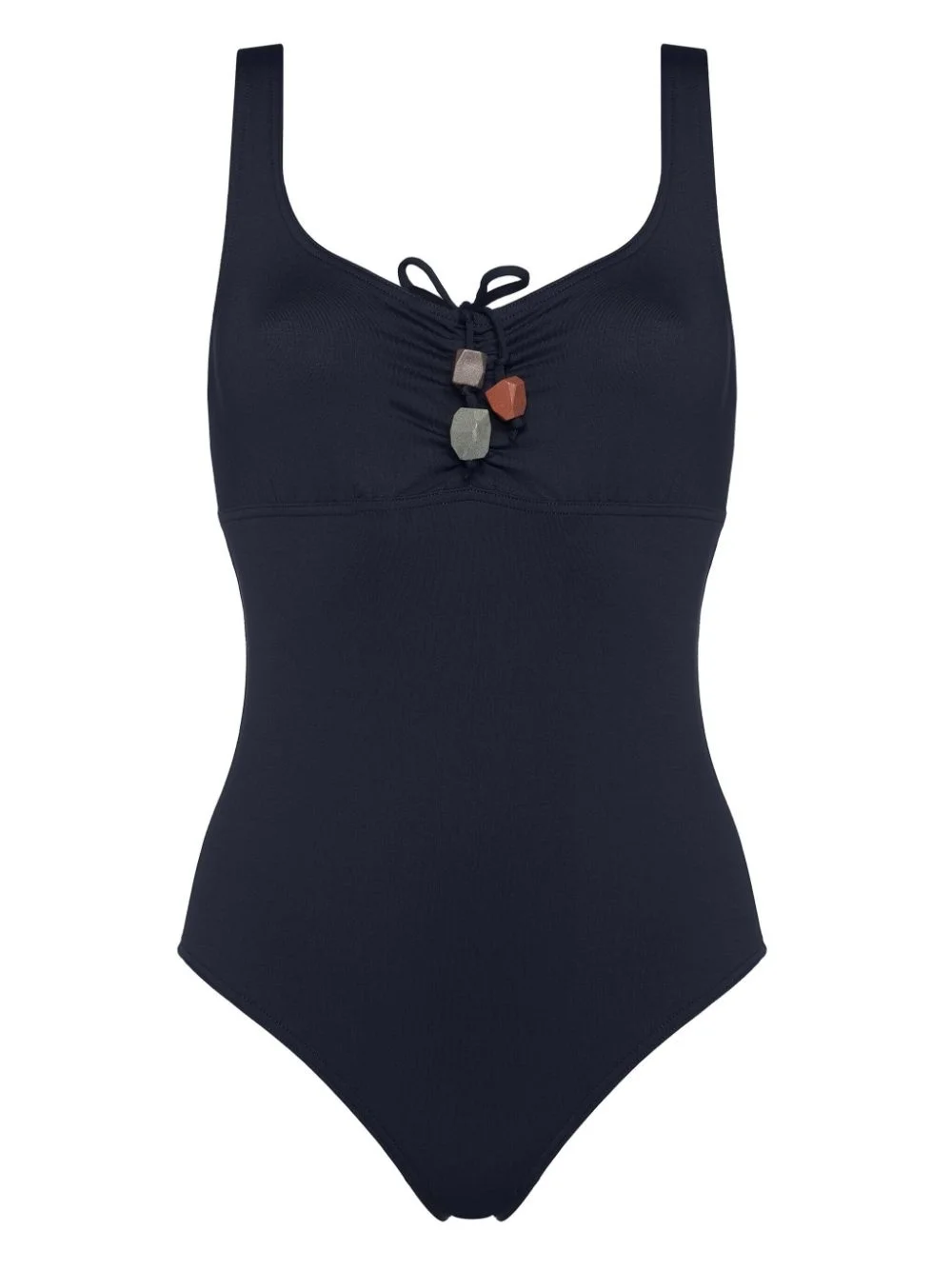 Moon ruched embellished swimsuit - 1