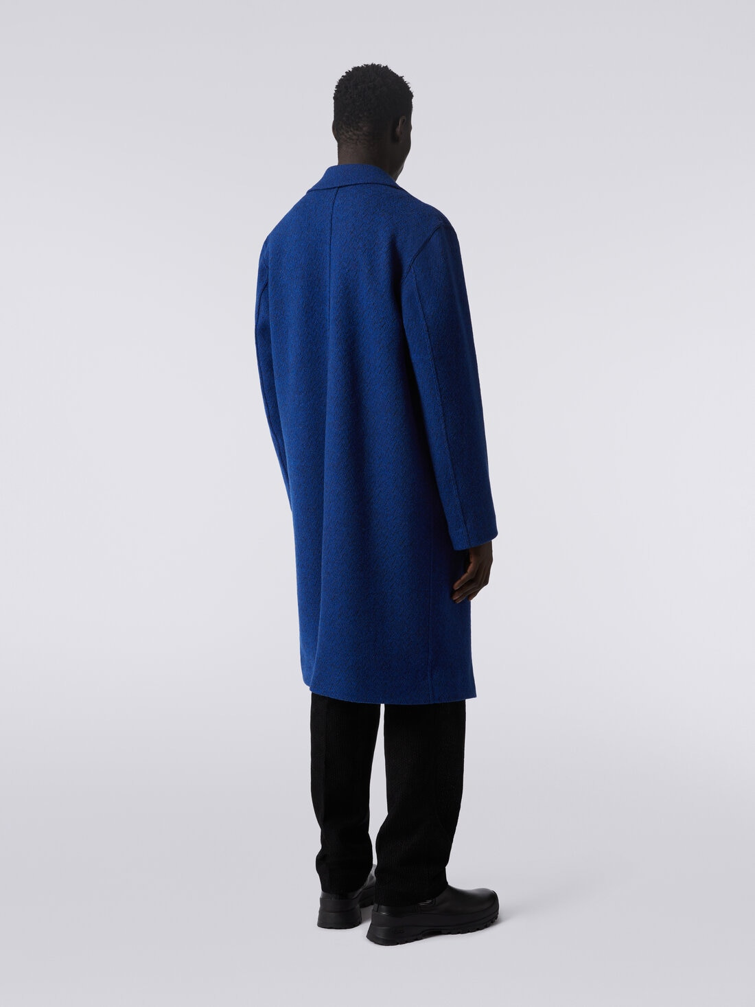 Boiled wool herringbone coat - 4