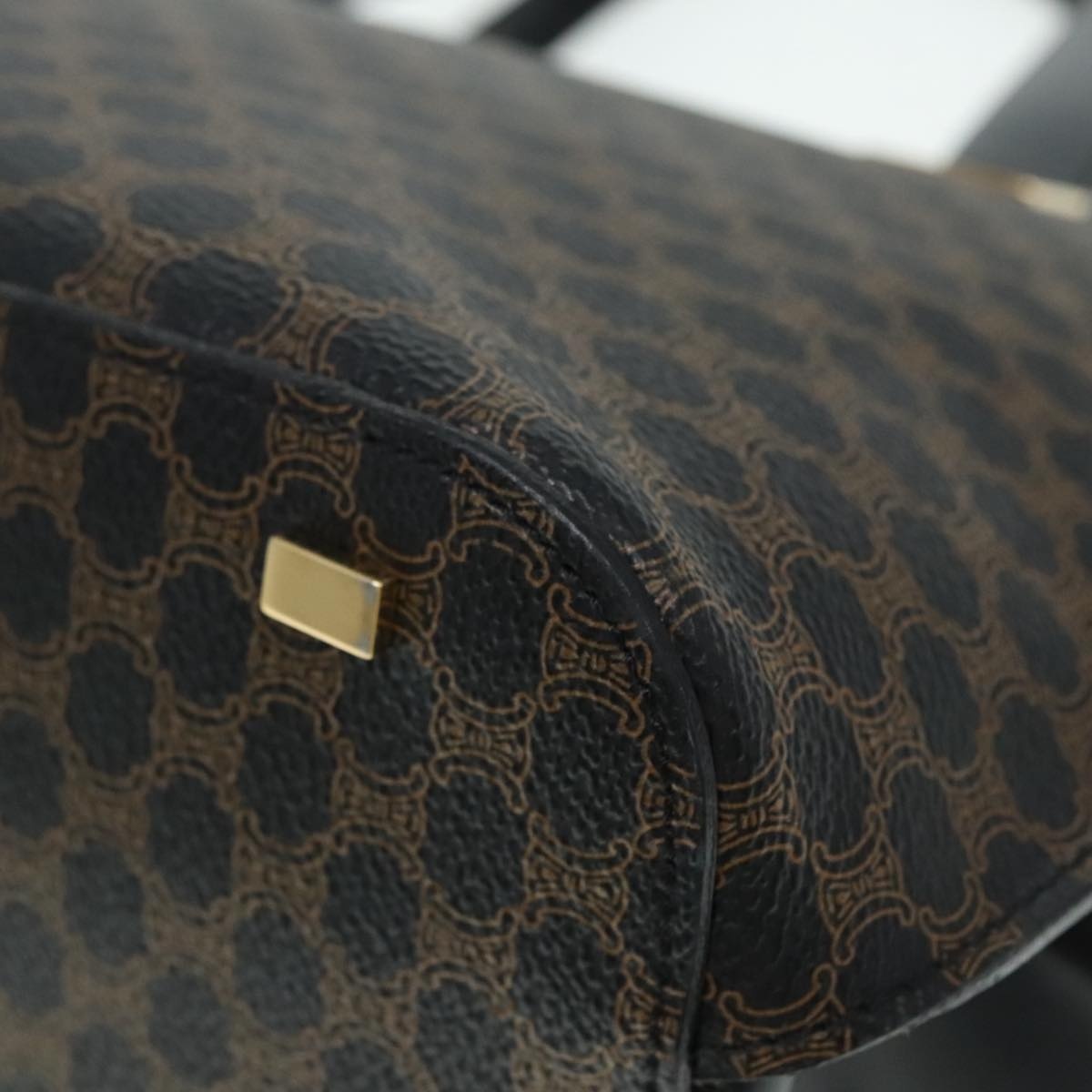 CELINE Macadam Canvas Hand Bag Pvc Black - 8