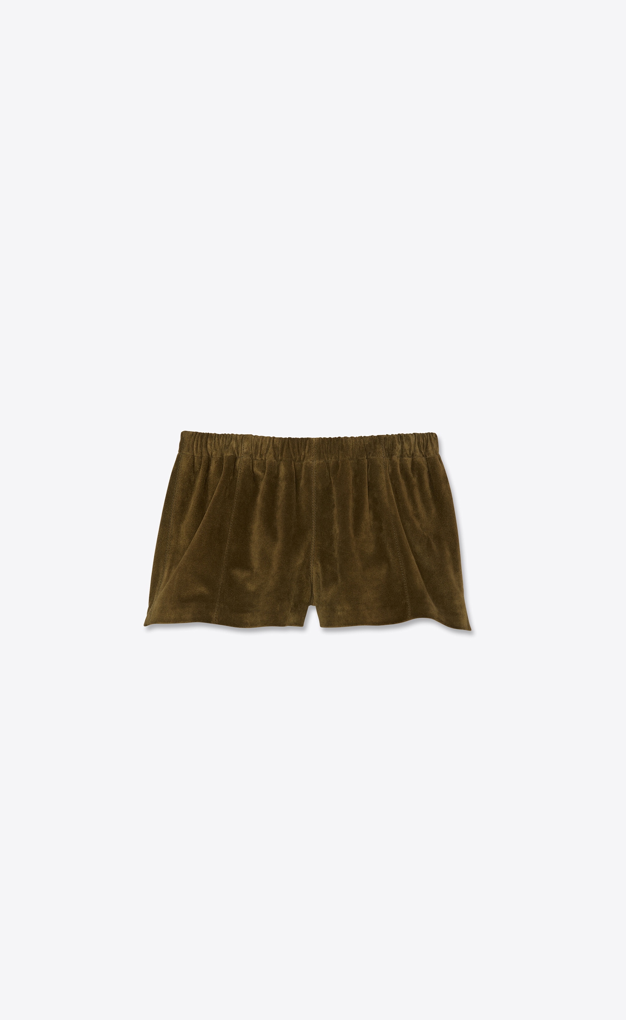 mini shorts in vintage suede and lizard skin - 1