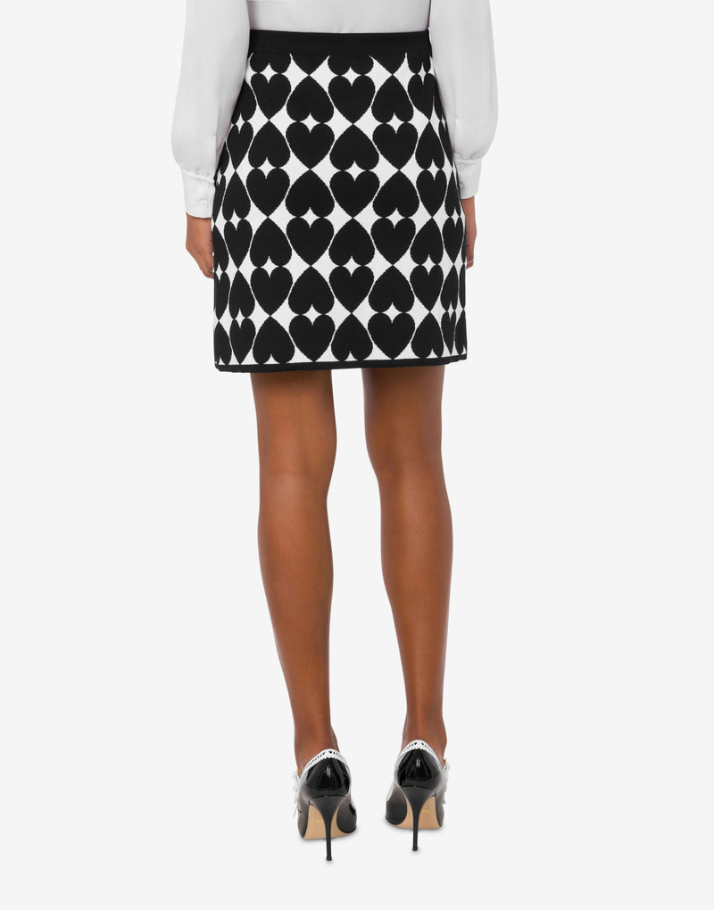 OPTICAL MINISKIRT WITH HEARTS 3