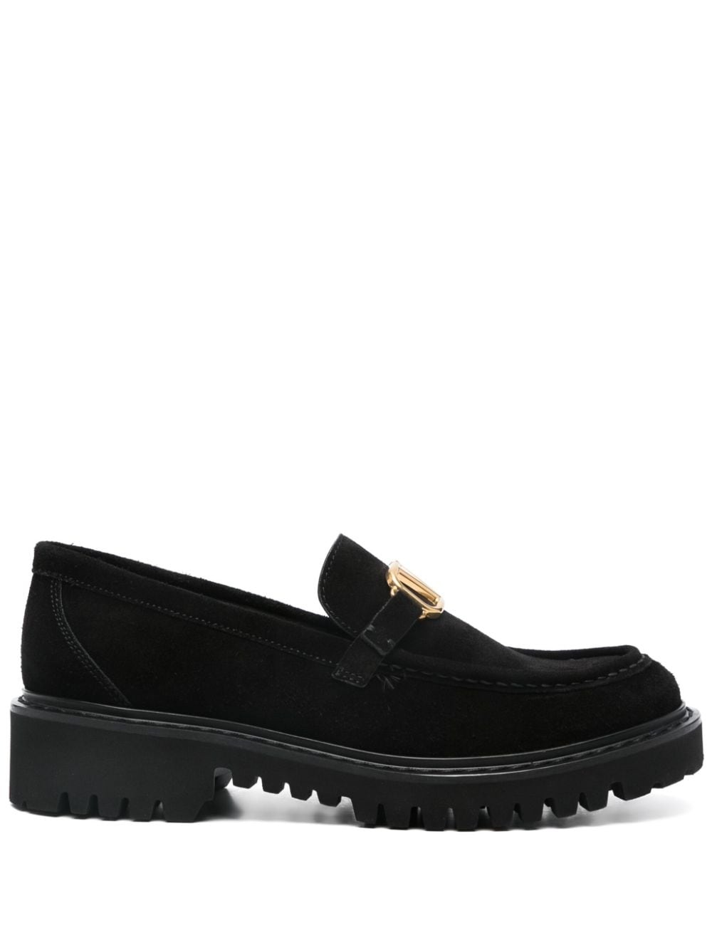 VLogo suede loafers - 1