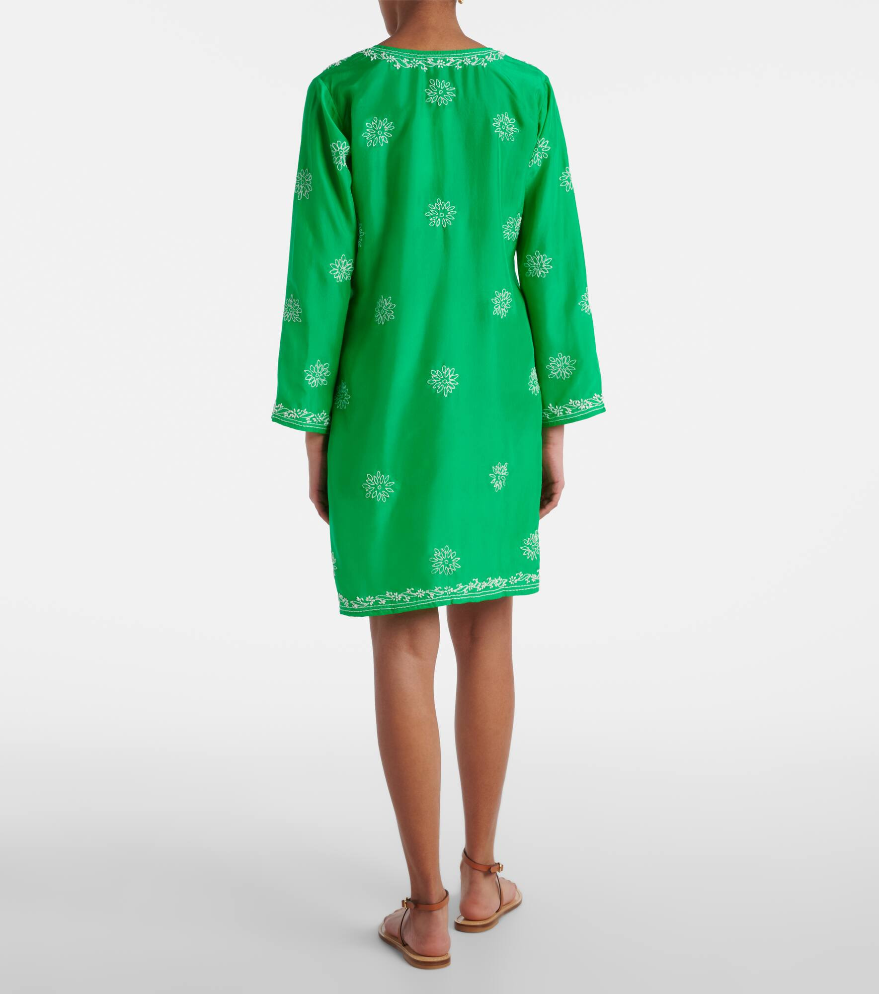 Embroidered silk tunic - 3