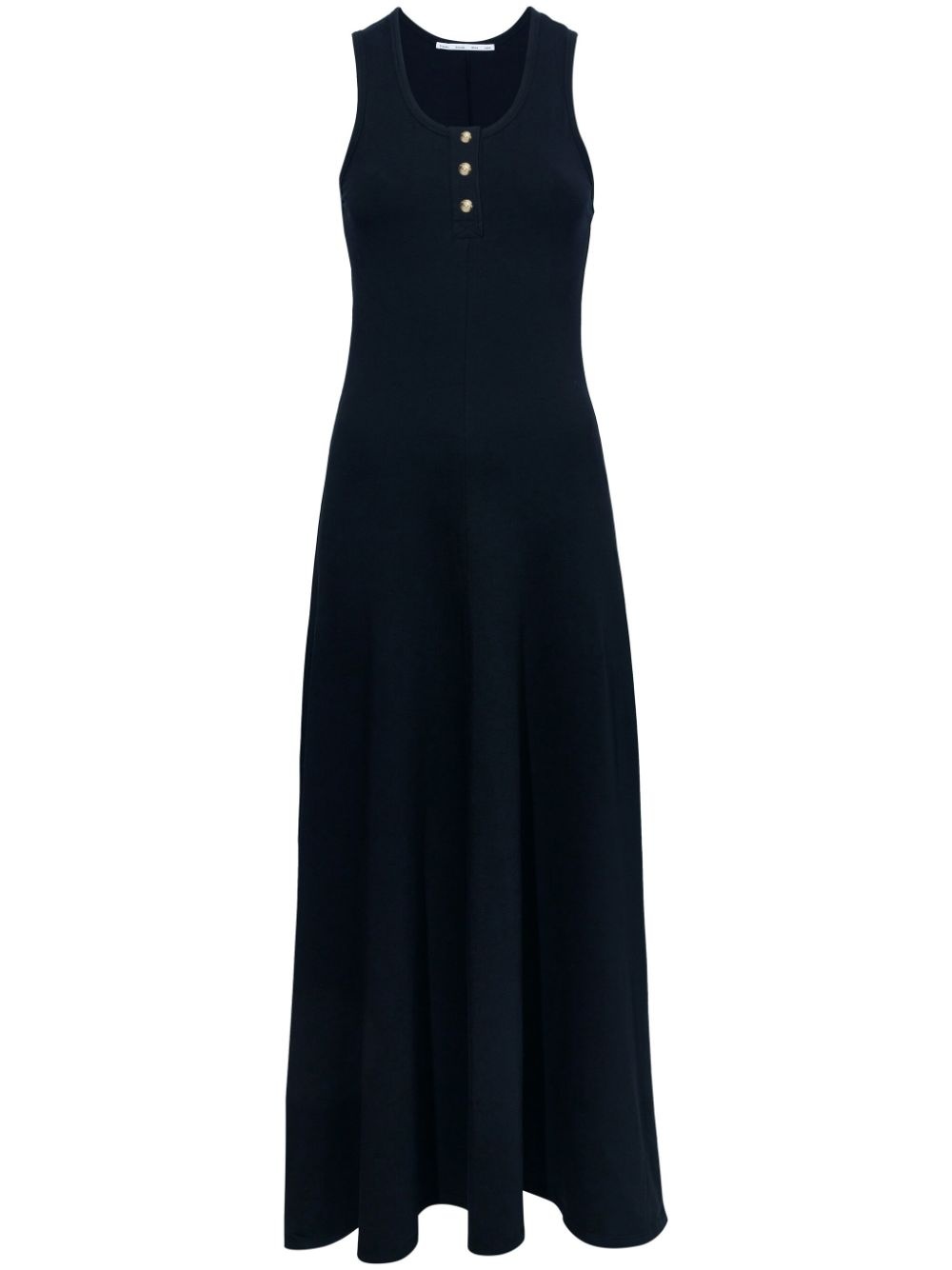 layered cotton-blend dress - 1
