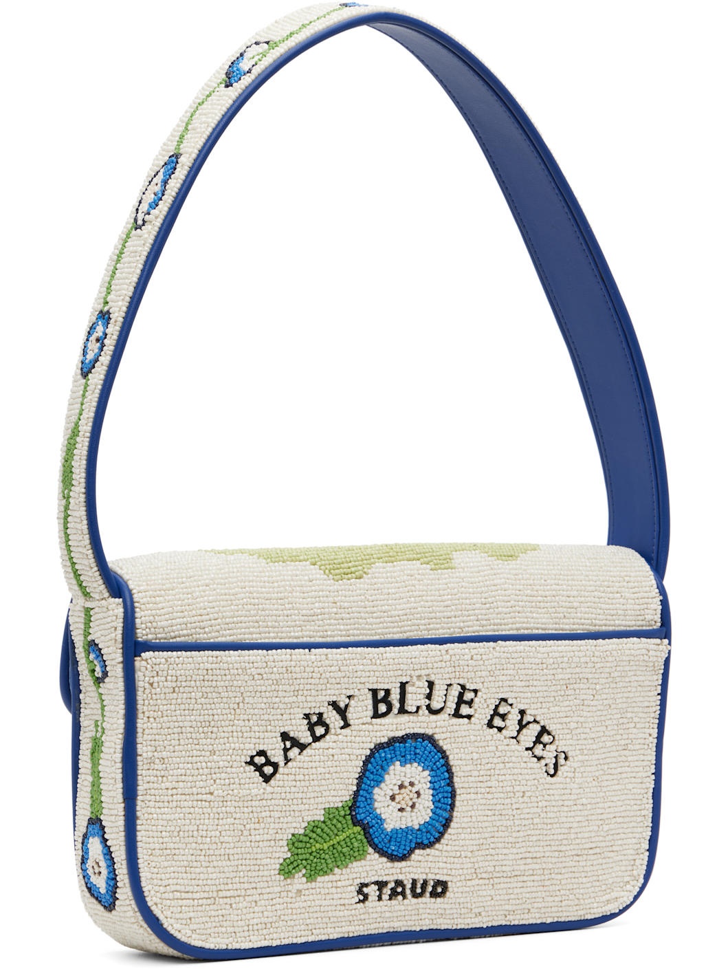 Off-White & Blue Tommy Beaded Bag - 3