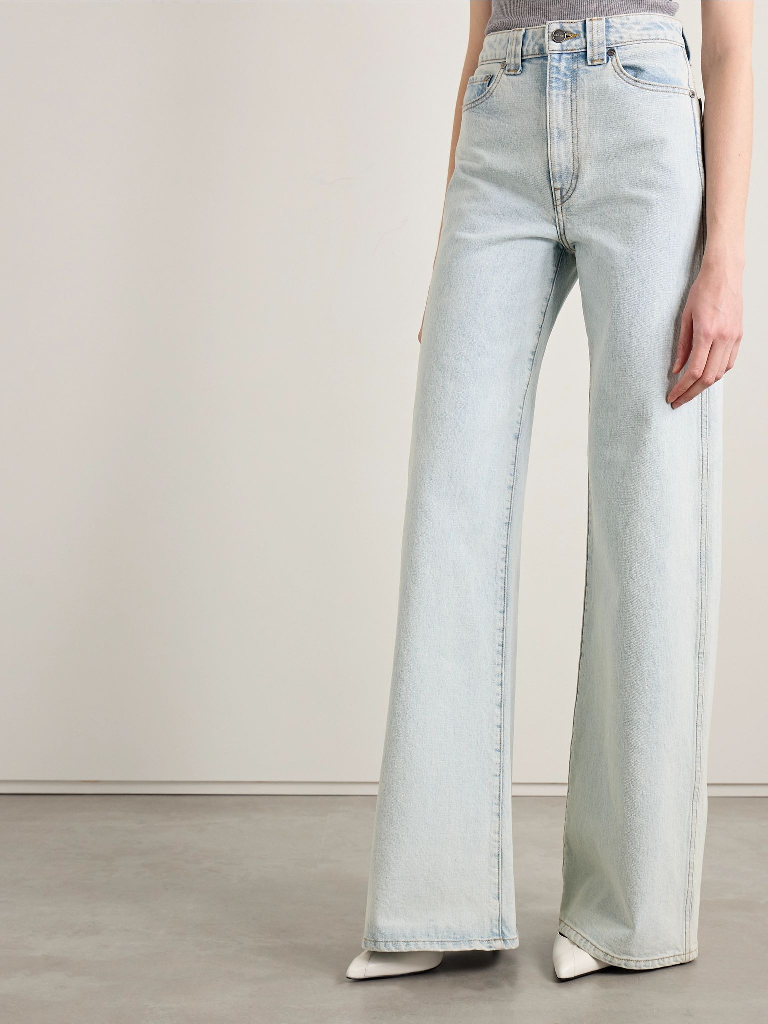 Dane high-rise wide-leg jeans Light denim - 3