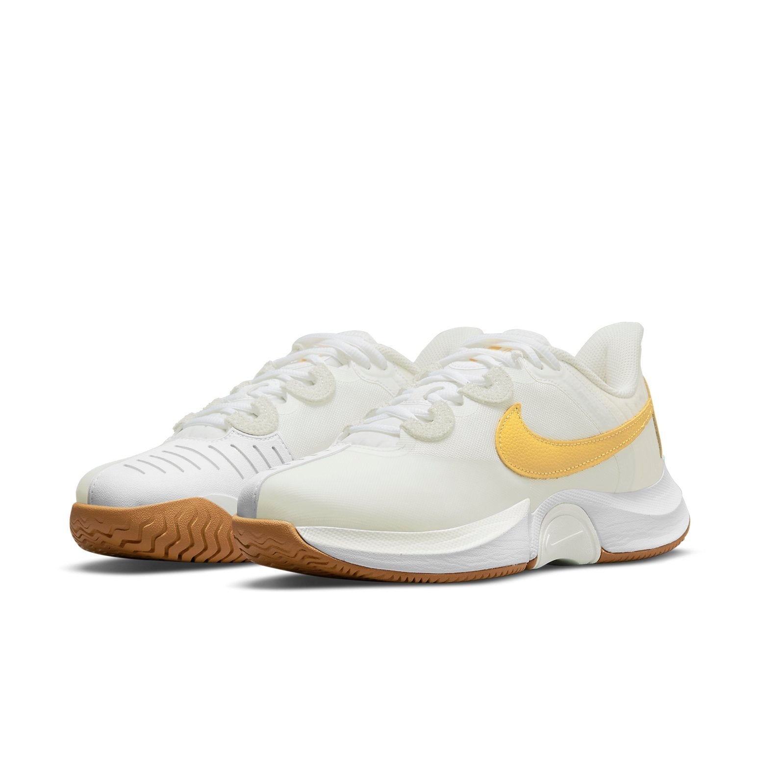 (WMNS) Nike Court Air Zoom GP Turbo Tennis Shoes White/Orange CK7580-155 - 3