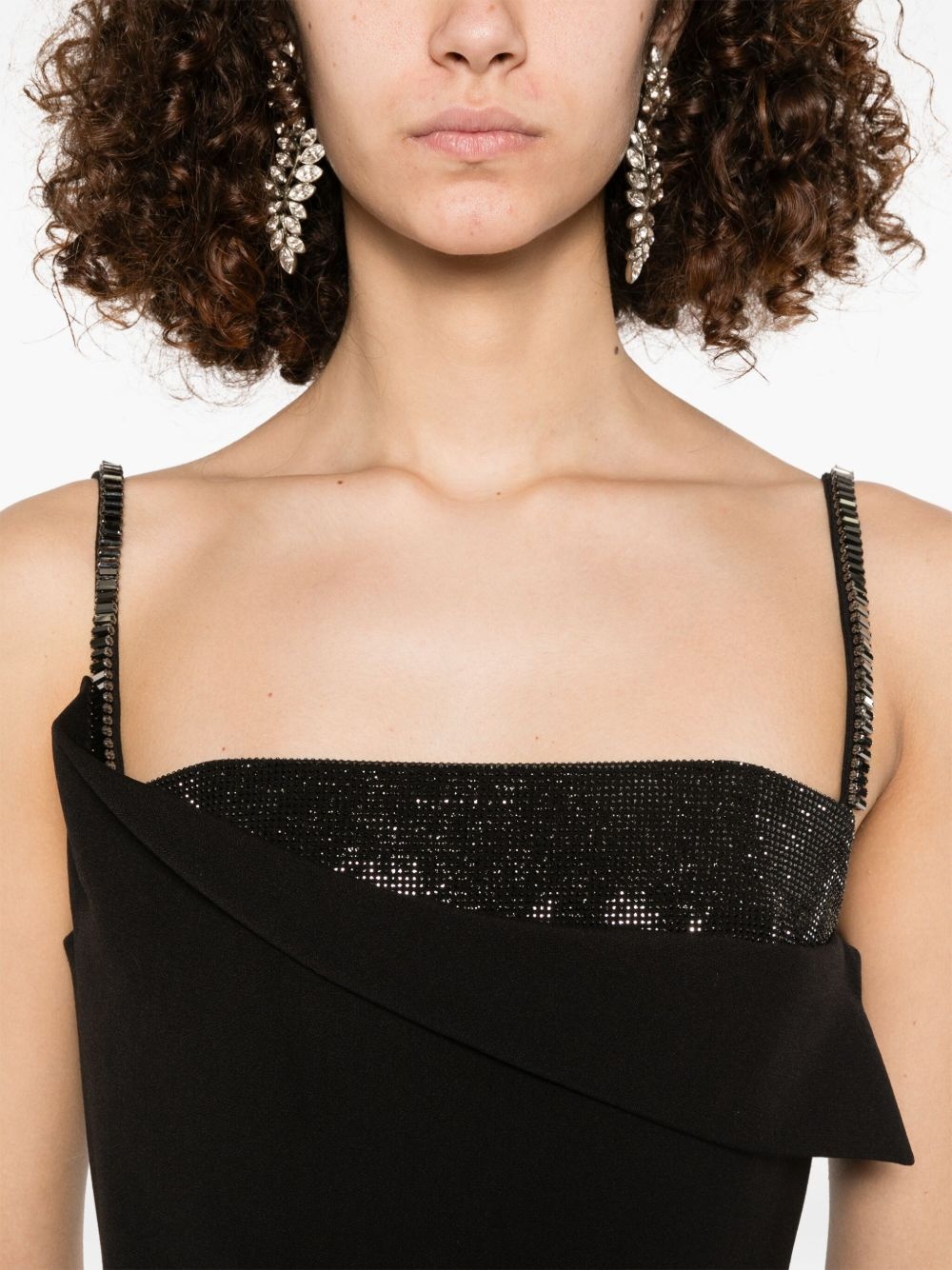 embellished crepe gown - 5