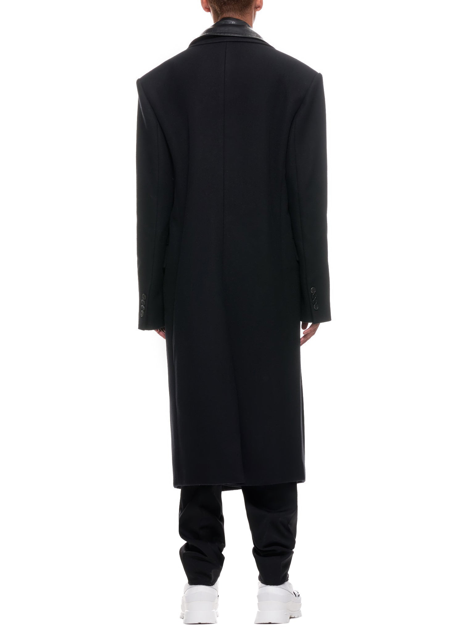 Layered Wool Trench Coat - 3