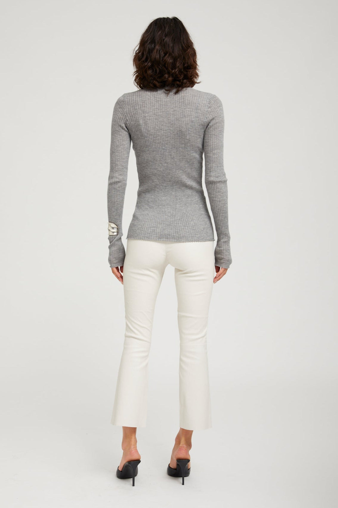 GREY CASHMERE HENLEY - 5