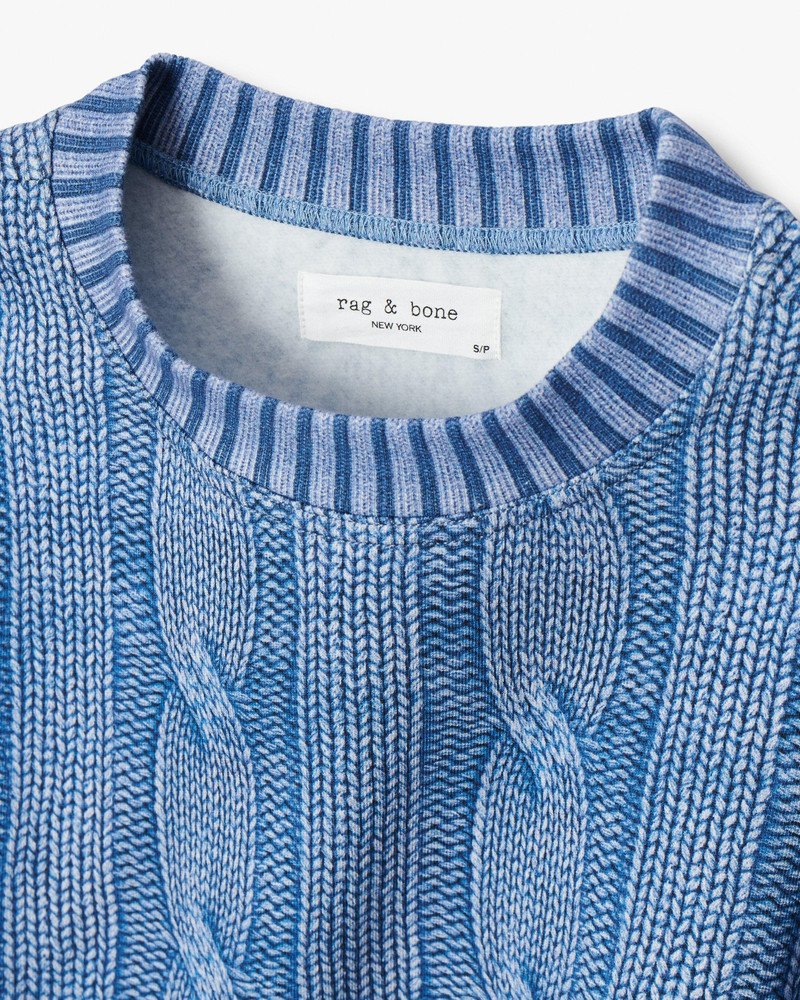 Miramar Cable-Effect Sweatshirt Cotton Fleece 6