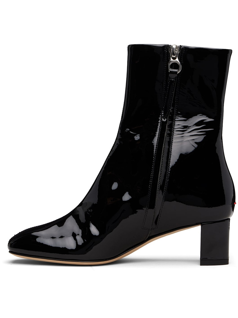 Aeyde Black Millie Patent Leather Boots outlook