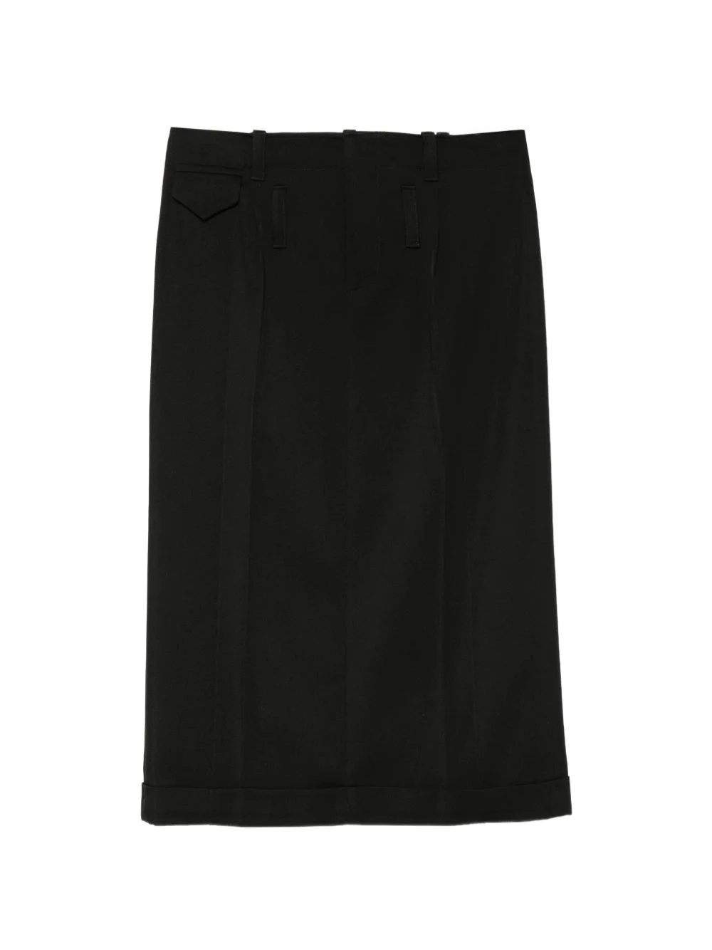 button-detail pencil midi skirt - 1
