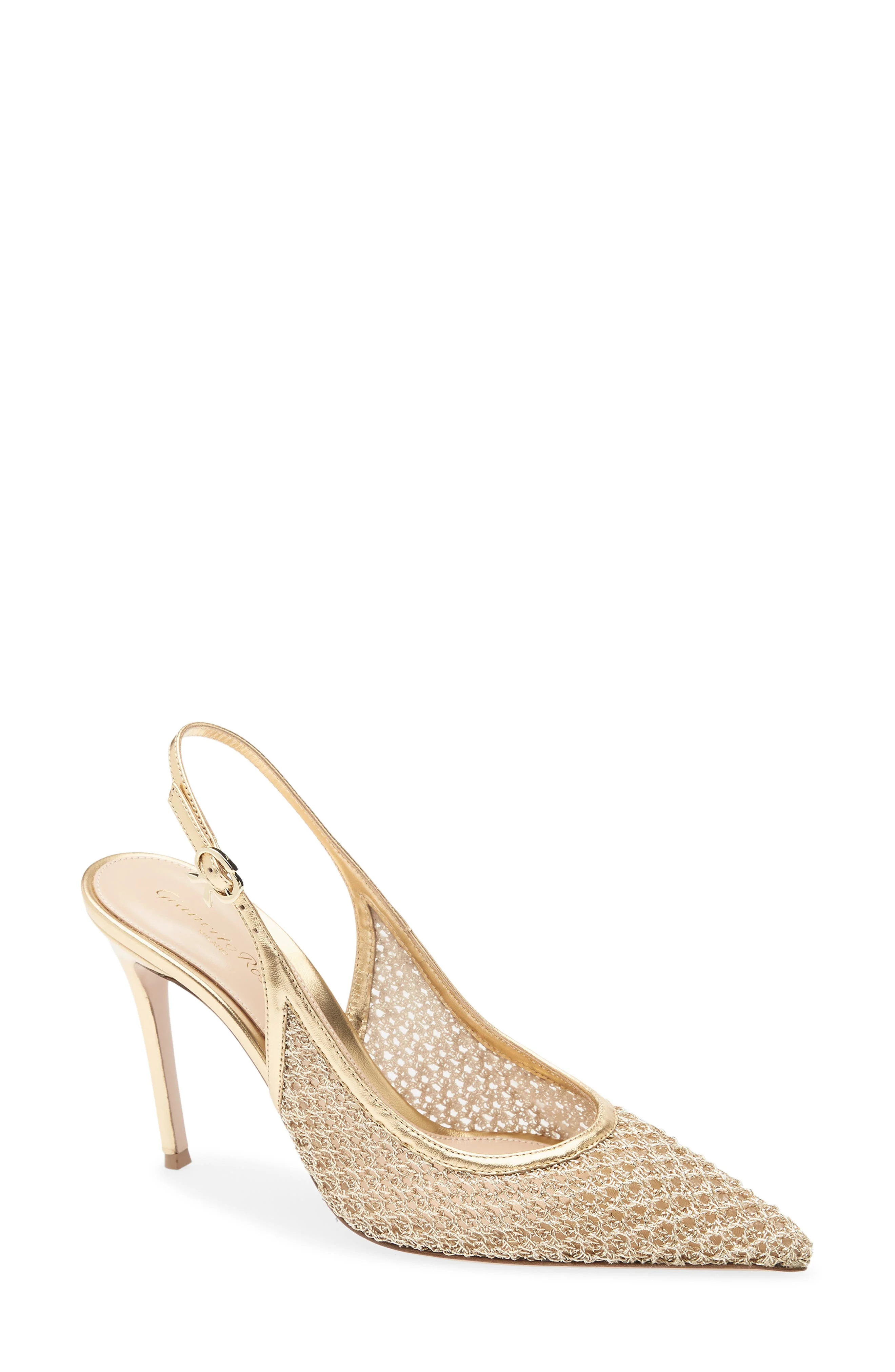 Gianvito Rossi Pointy Toe Slingback Sandal in Mekong at Nordstrom - 1