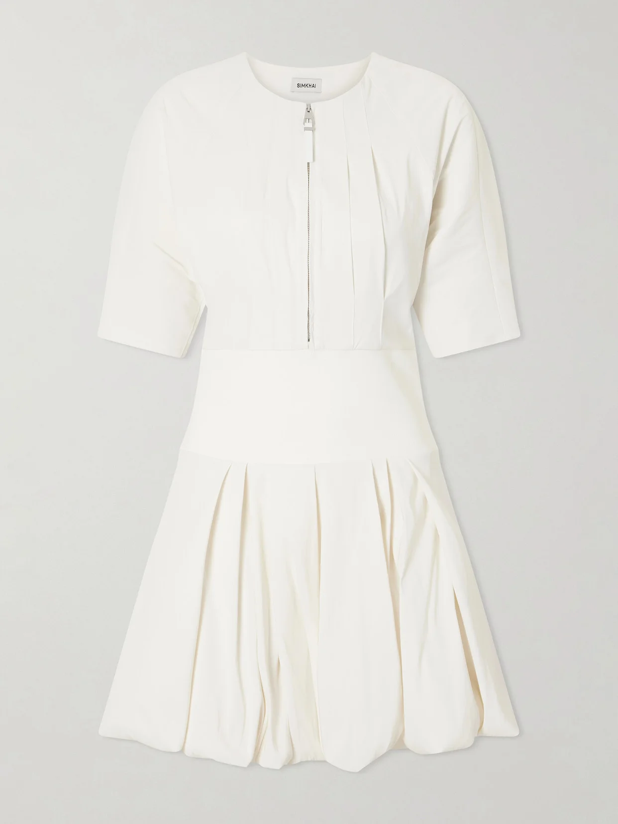 Risel Pleated Poplin Mini Dress - 1