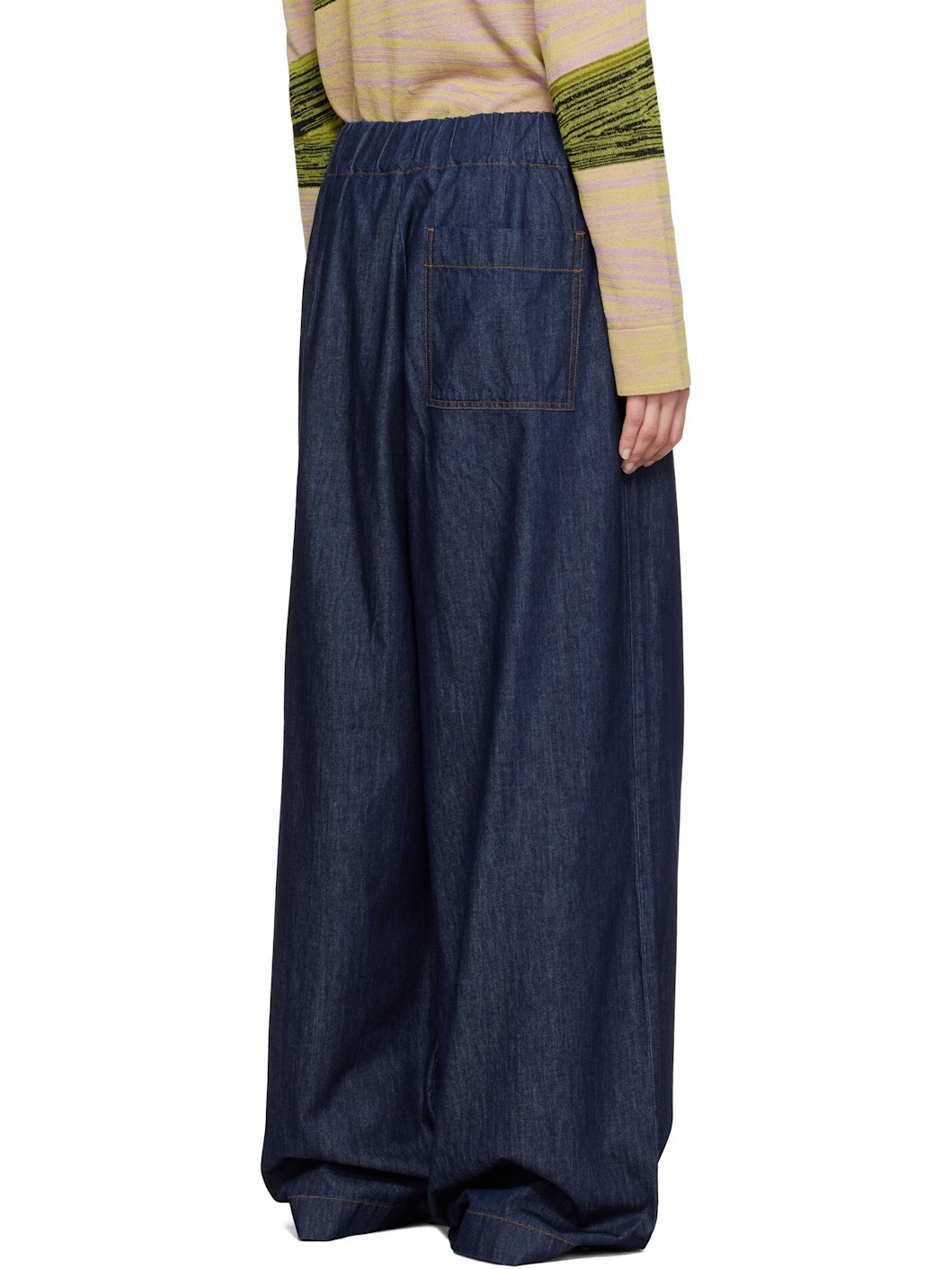 Navy Drawstring Jeans - 3