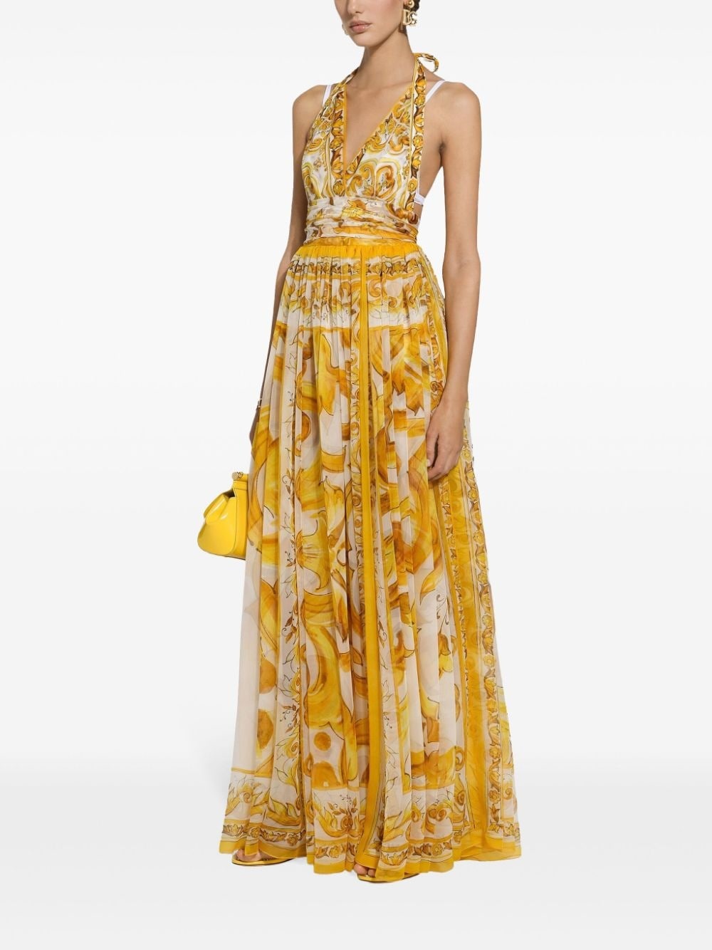 Majolica-print silk maxi dress - 2