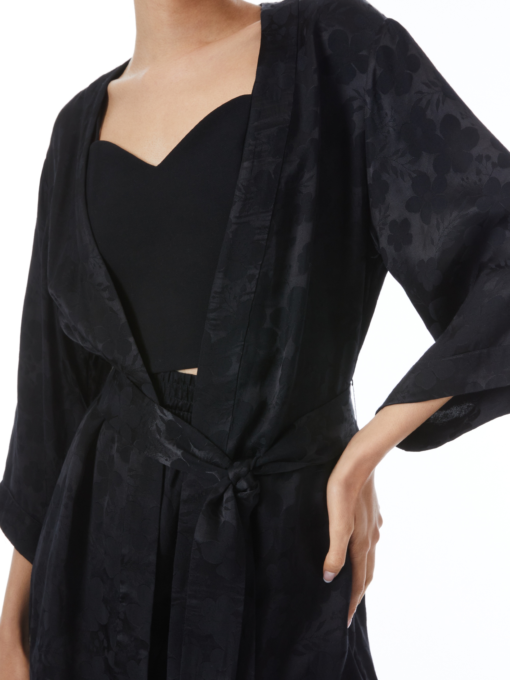 DOMINO MINI KIMONO WITH TIE BELT - 5