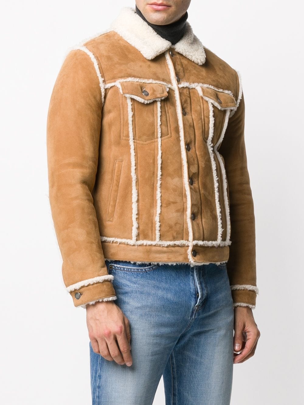 shearling trucker jacket  - 3