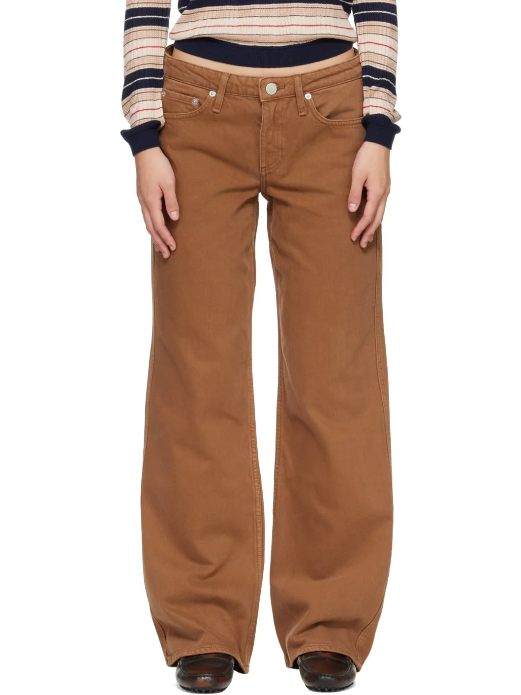 Brown Cam Straight Jeans - 1