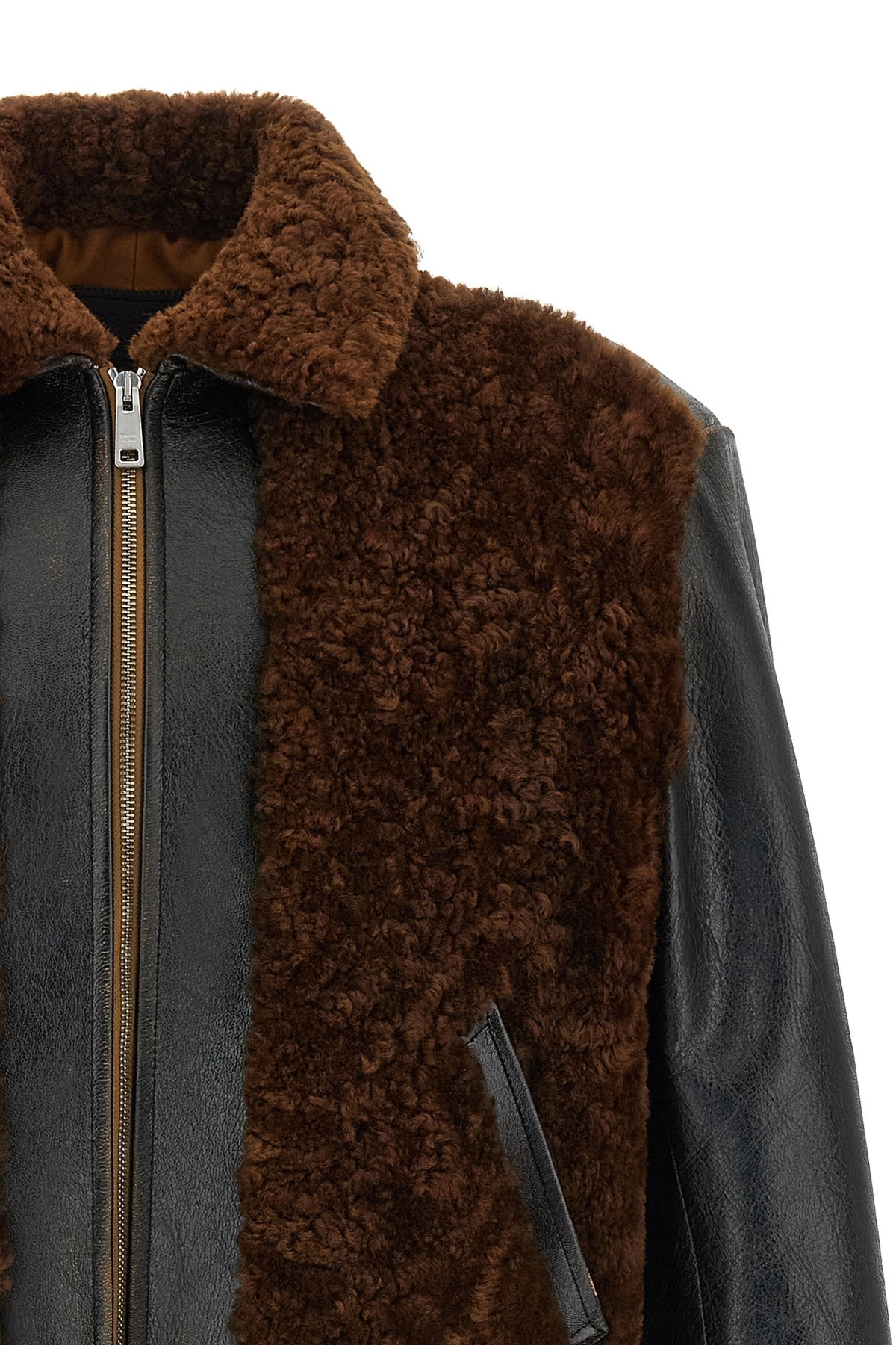 Sheepskin and leather jacket - 3