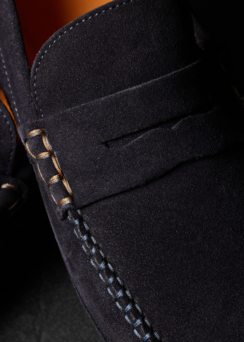 Dark Navy Suede 'Jenson' Loafers 8